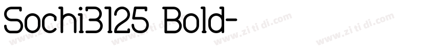Sochi2014 Bold字体转换
